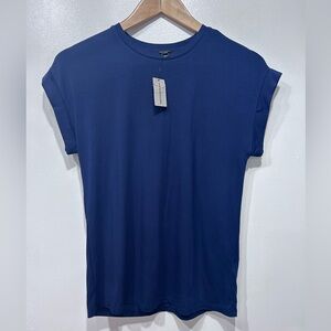 RW&CO Women’s Navy Blue Viscose Short Sleeve‎ Blouse Top Size XS